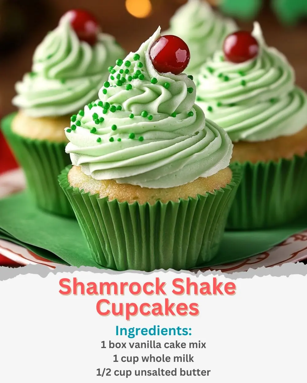 Shamrock Shake Cupcakes Recipe