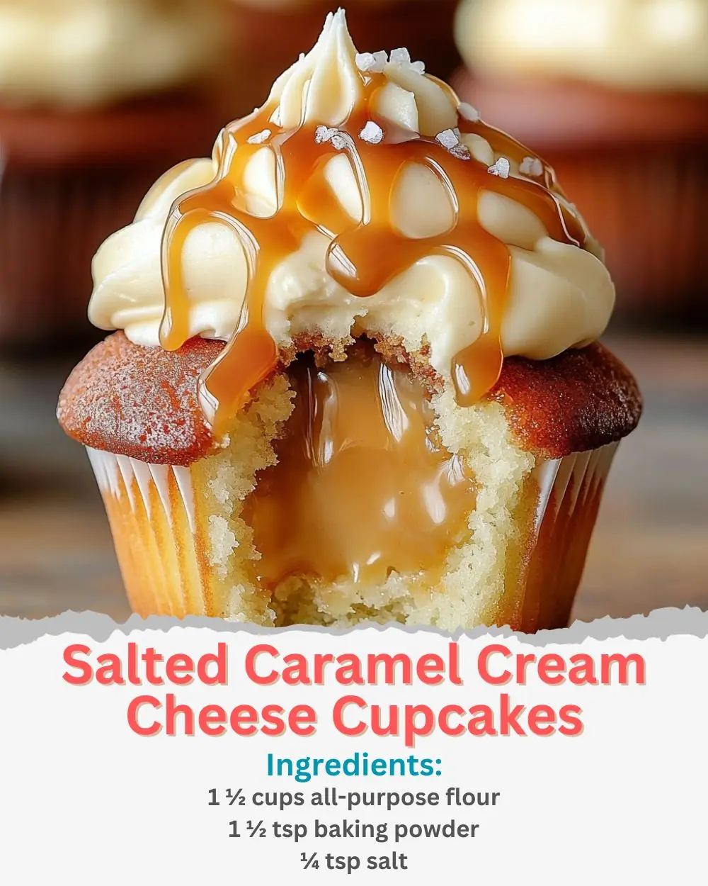 Salted Caramel Cream Cheese Cupcakes Recipe