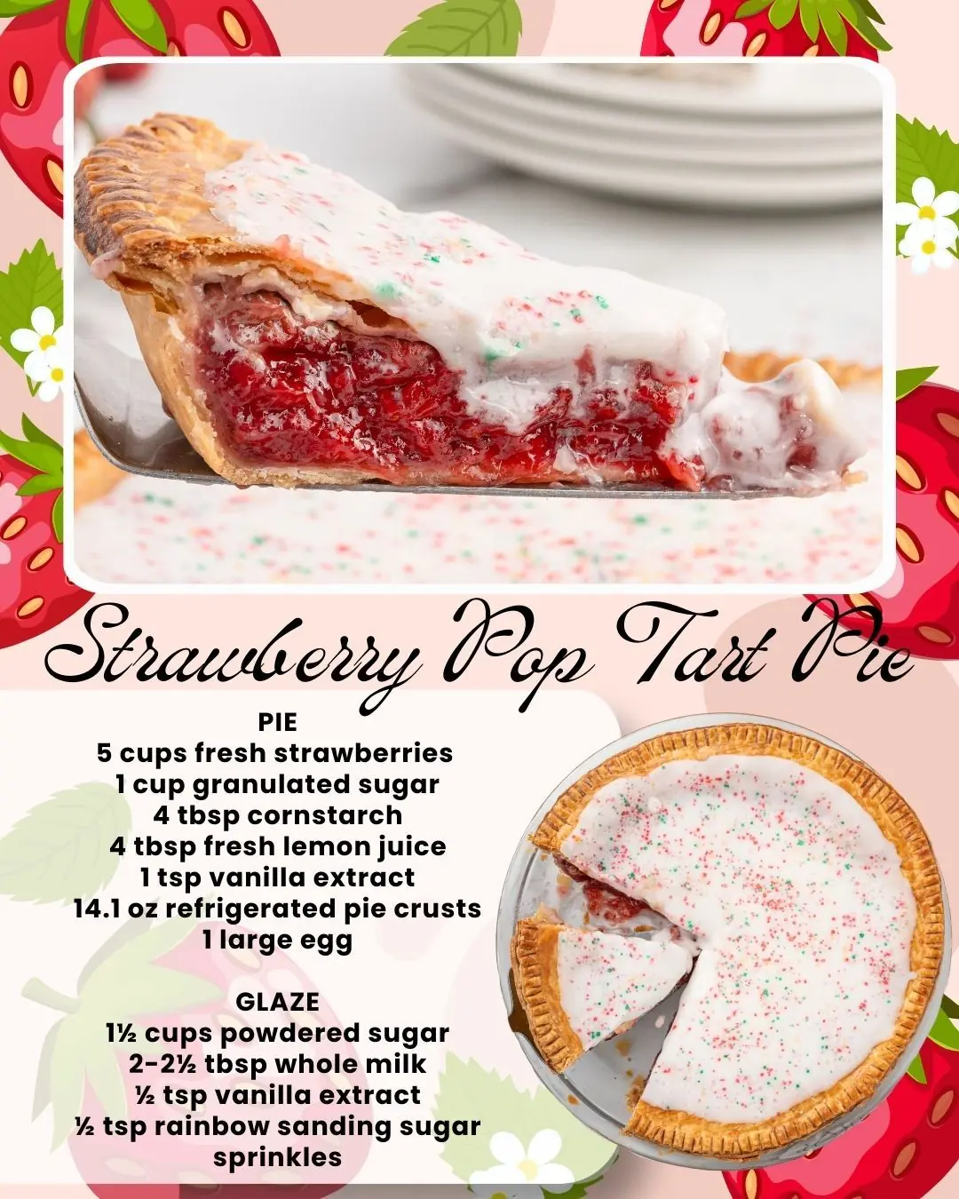 Strawberry Pop Tart Pie Recipe ๐๐ฅง