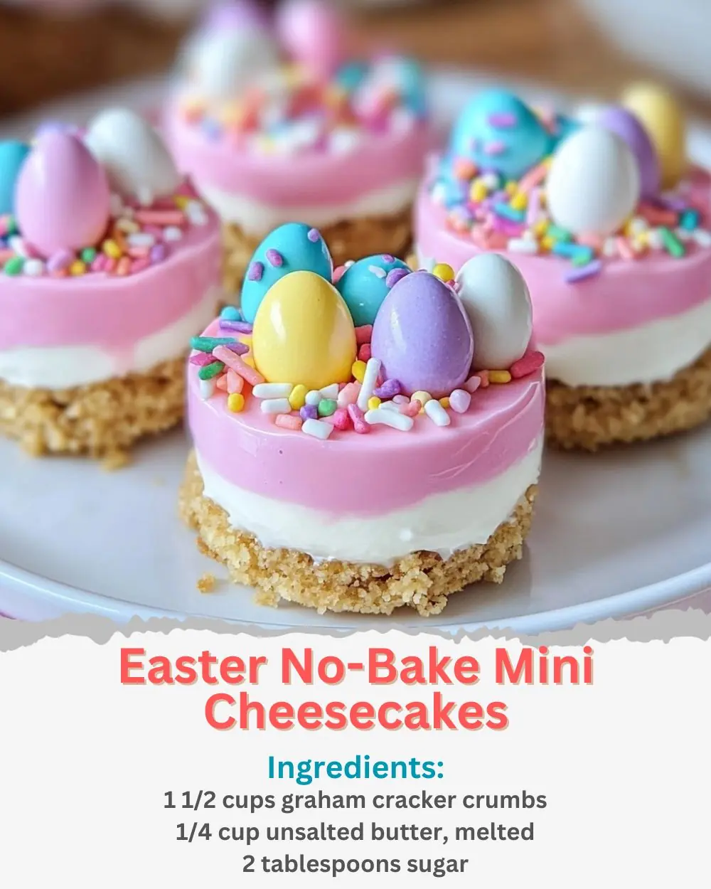 Easter No-Bake Mini Cheesecakes Recipe