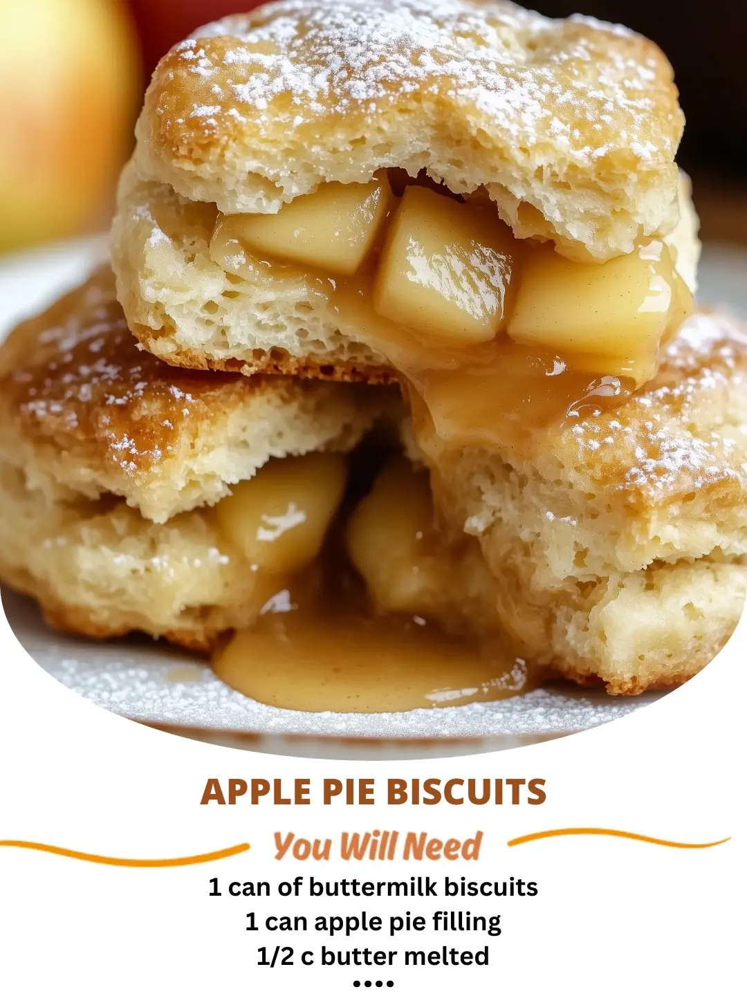 Apple Pie Biscuits: A Sweet, Cinnamon-Packed Treat Thatโs Easy to Love ๐๐ชโจ