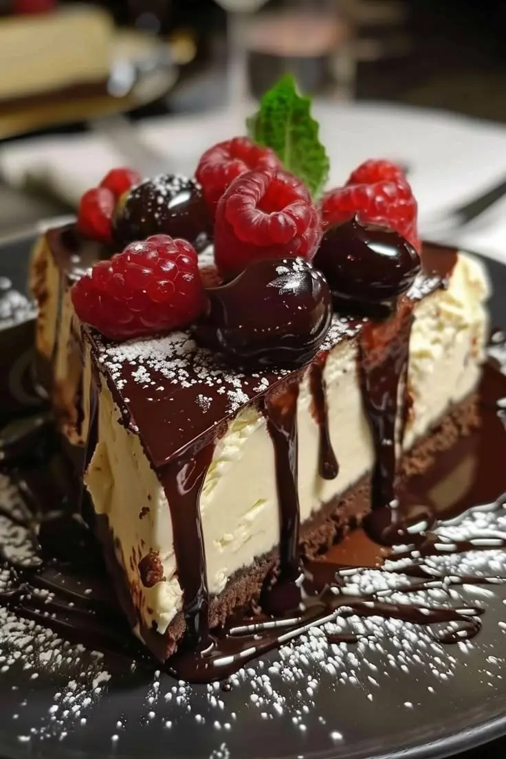 Decadent Chocolate Cheesecake with a Buttery Graham Cracker Crust