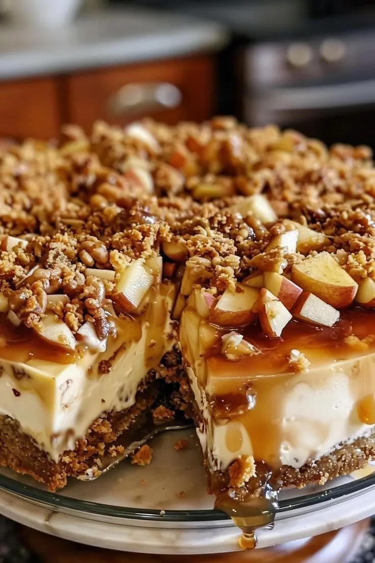 Apple Crisp Cheesecake Recipe ๐๐ฐ