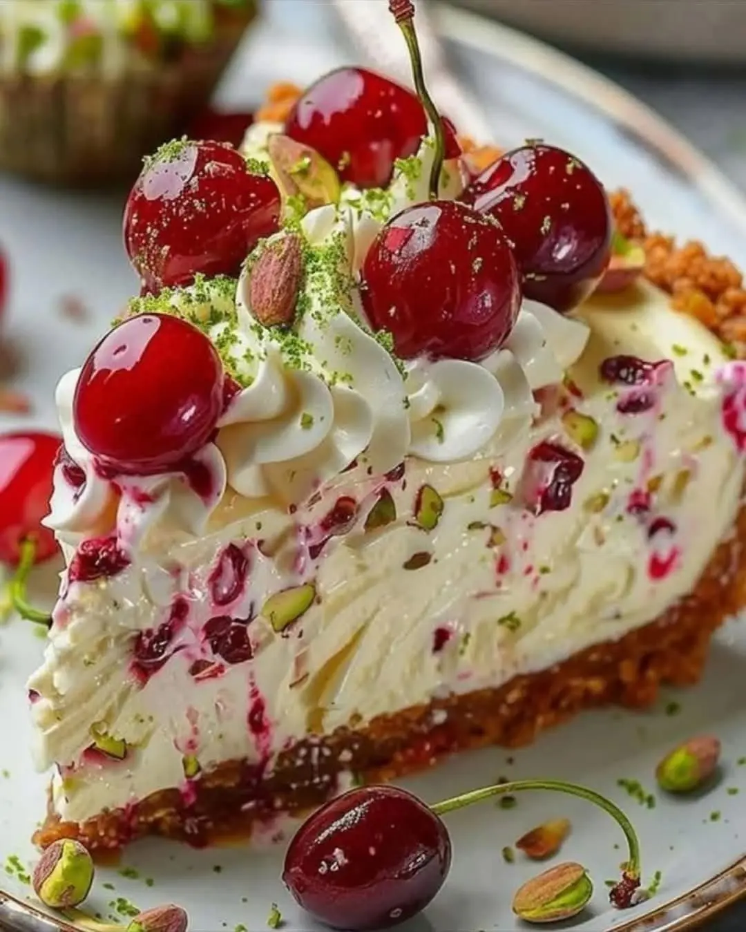 Luscious Lemon-Lime Cherry Pistachio Cheesecake Recipe ๐๐๐