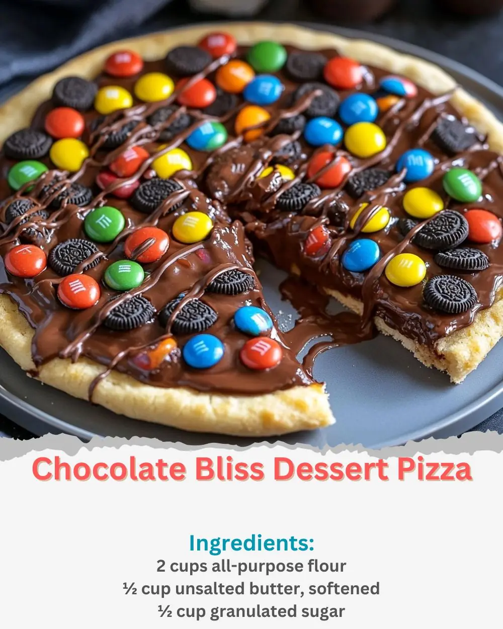 Chocolate Bliss Dessert Pizza Recipe