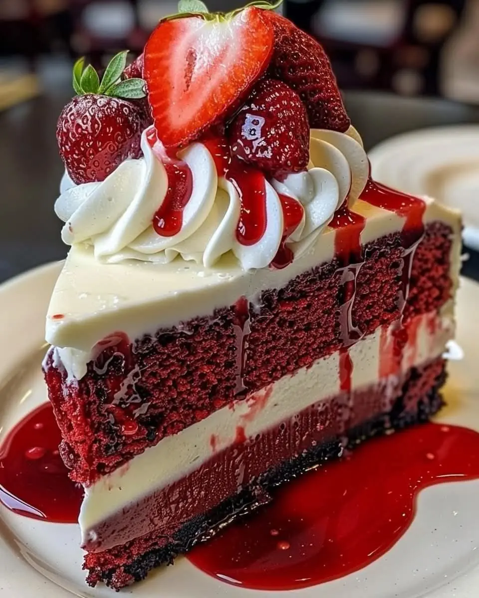 Red Velvet Strawberry Cheesecake Delight