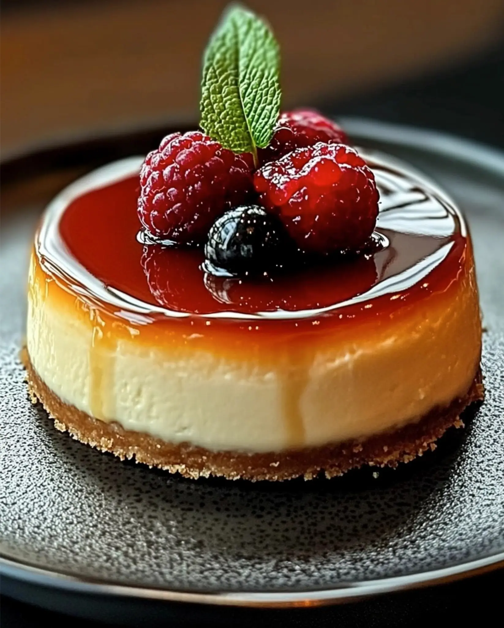 Celestial Caramel Kiss Crรจme Brรปlรฉe Cheesecake