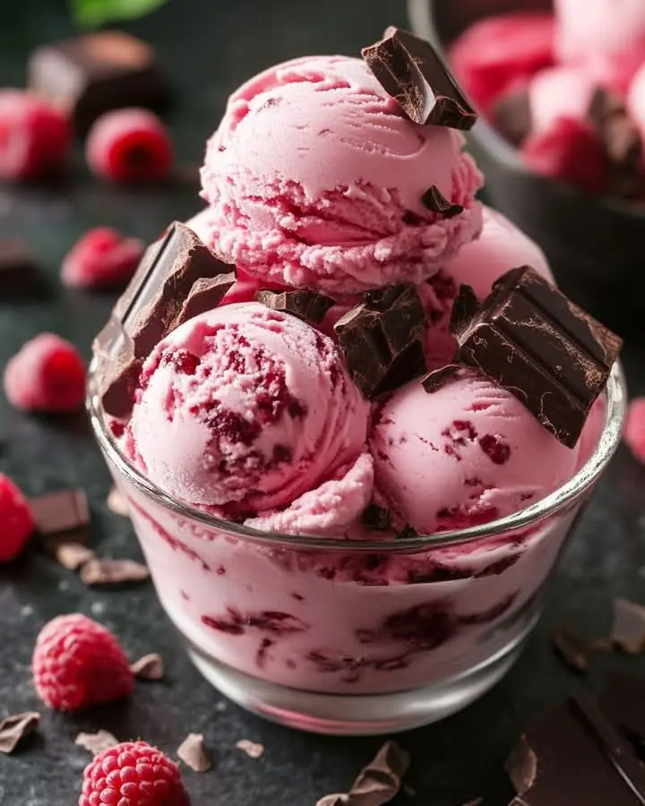 ๐จ๐ซ Raspberry Chocolate Chunk Ice Cream ๐ซ๐จ