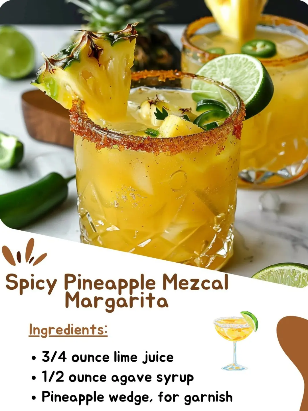 Spicy Pineapple Mezcal Margarita