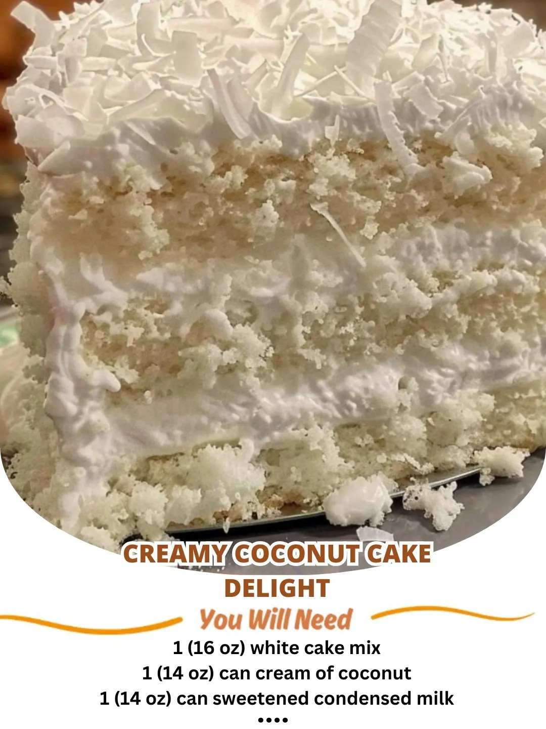 Creamy Coconut Cake Delight โบ๏ธ