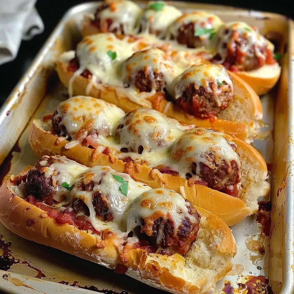 Meatball Boats โ A delicious twist on the classic meatball sub, served in a perfectly baked bread boat!