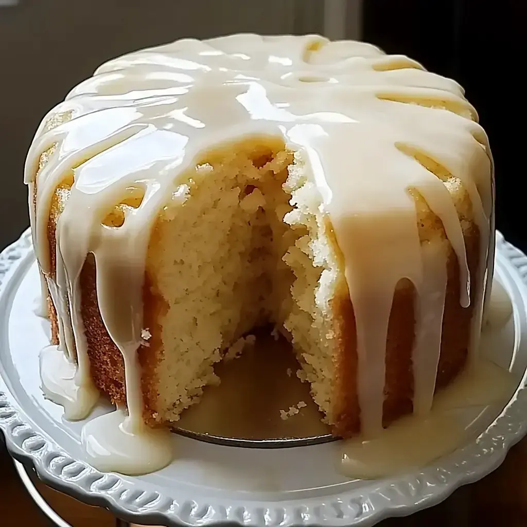 Vanilla Buttermilk Pound Cake with Cream Cheese Glaze ๐ฐ