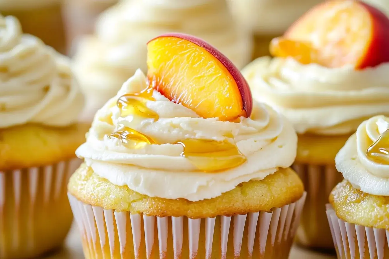 ๐ง Honey Peach Cream Cheese Cupcakes Recipe