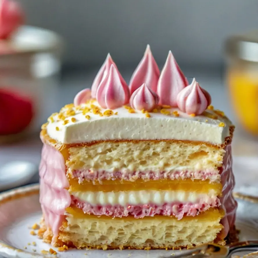Vanilla Cake with Pink Buttercream: An Elegant and Sweet Dessert