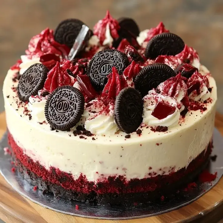 Red Velvet Oreo Cheesecake โ A Decadent Twist on a Classic Favorite ๐ฐ๐ช