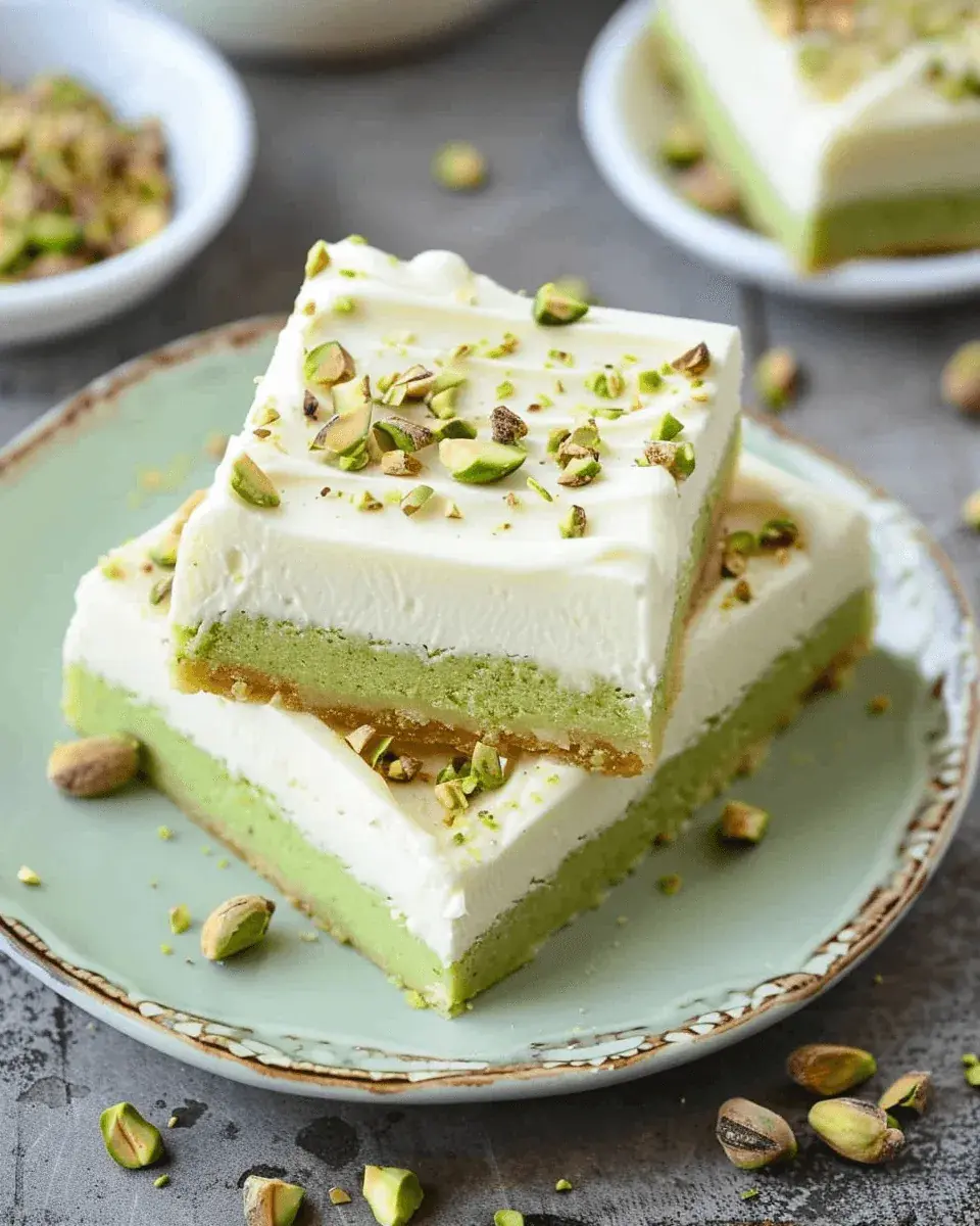 ๐ช Pistachio Dream Cookie Bars