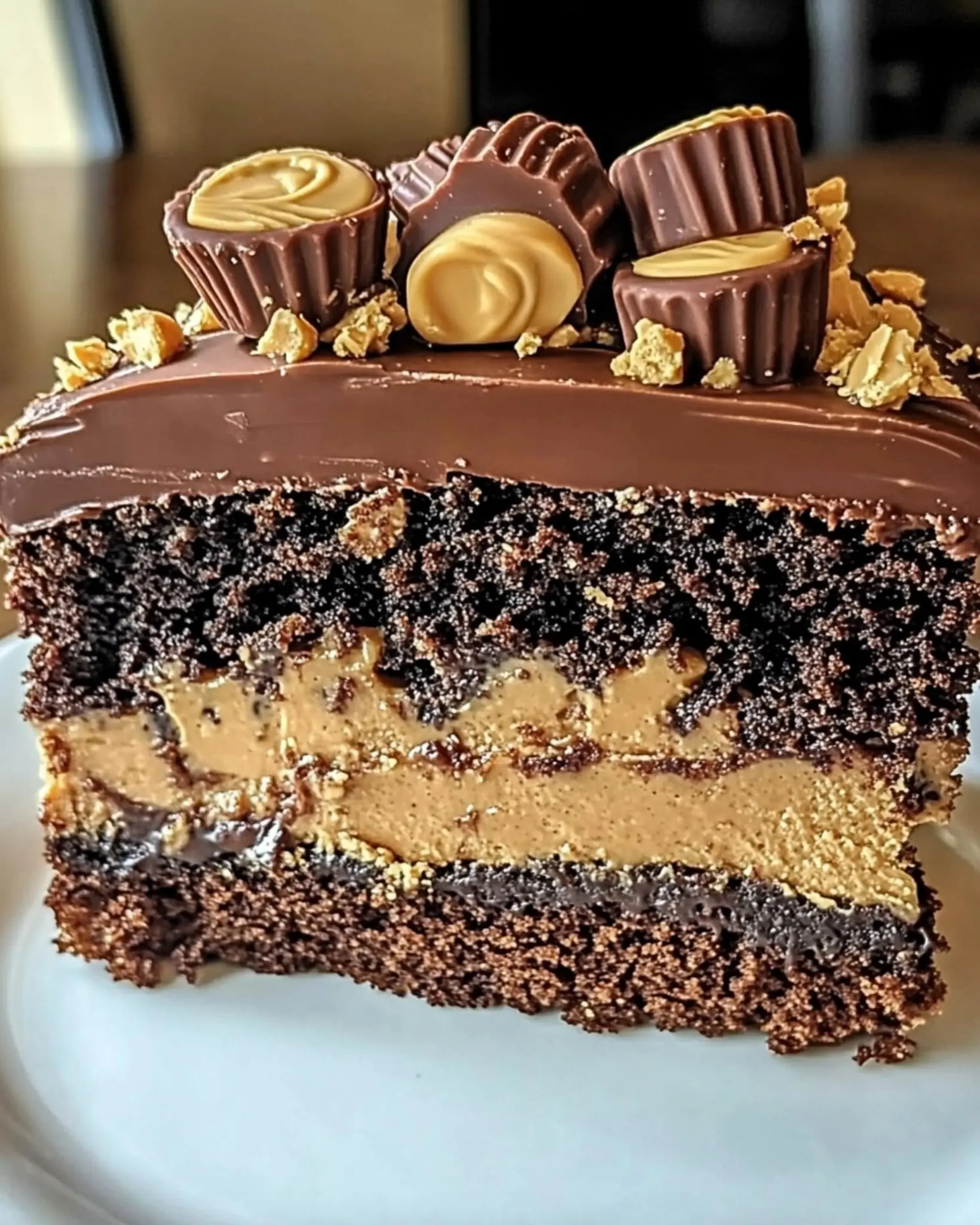 Scrumptiously Gooey Peanut Butter Cup Dump Cake