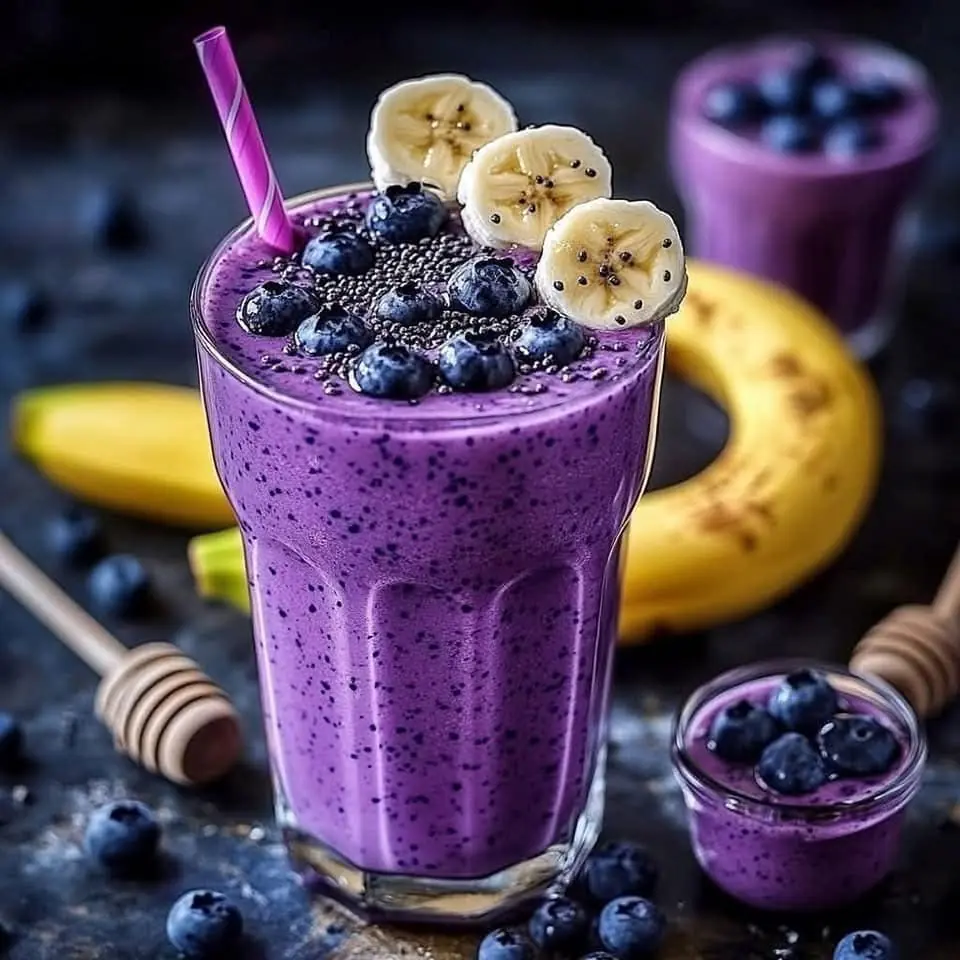 ๐๐ฅค Banana-Blueberry Smoothie ๐ซ๐ฅ