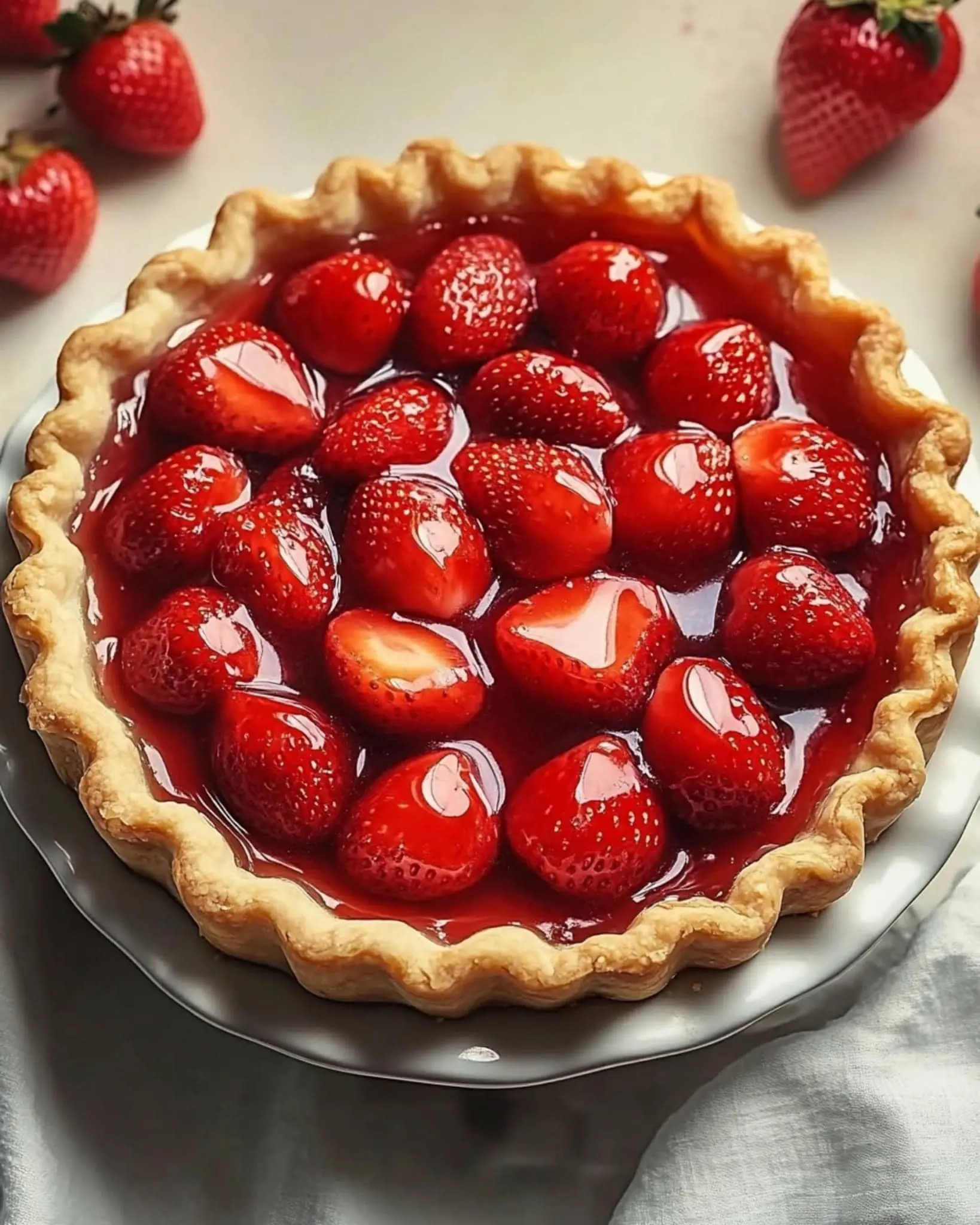 Big Boyโs Fresh Strawberry Pie