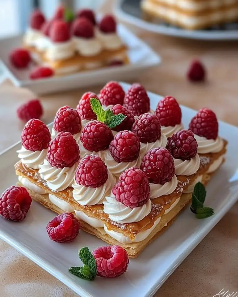 ๐ Raspberry Cream Napoleons ๐ฐ