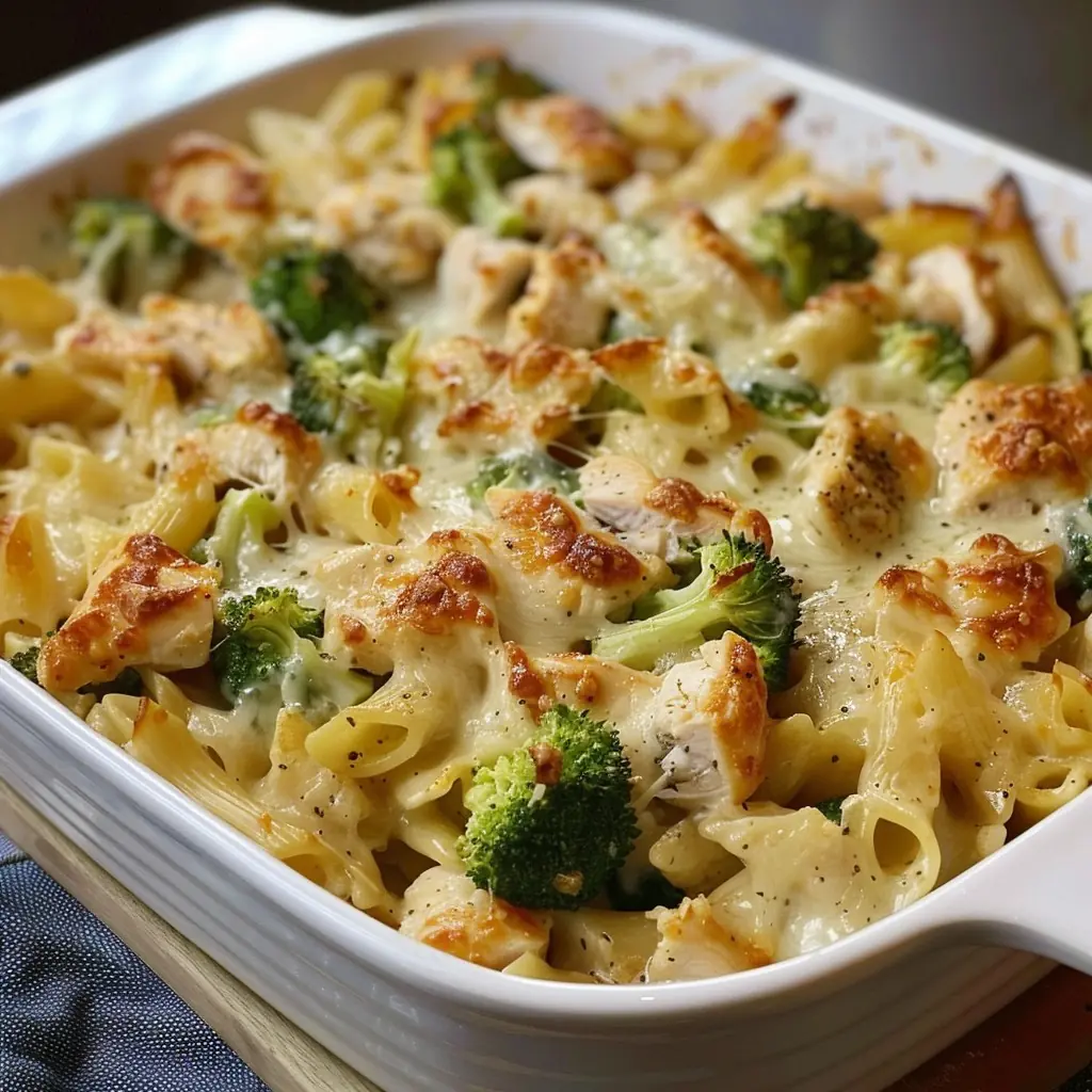 Family Night Chicken and Broccoli Pasta Bake