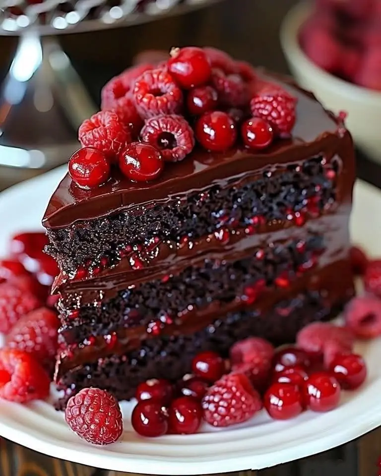 ๐ซ Chocolate Raspberry Truffle Cake โค๏ธ