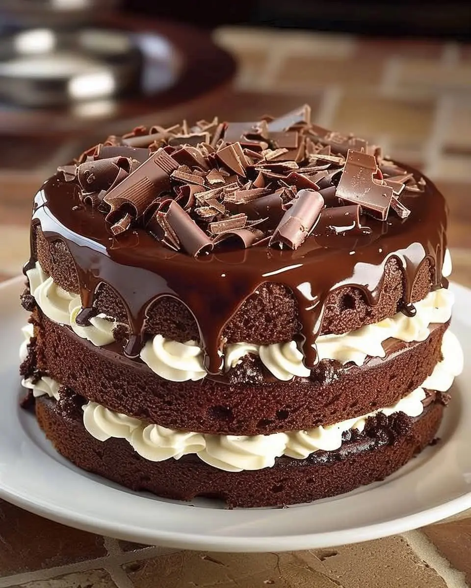 Hershey's Chocolate Cake with Cream Cheese Filling Recipe ๐ซ๐โจ