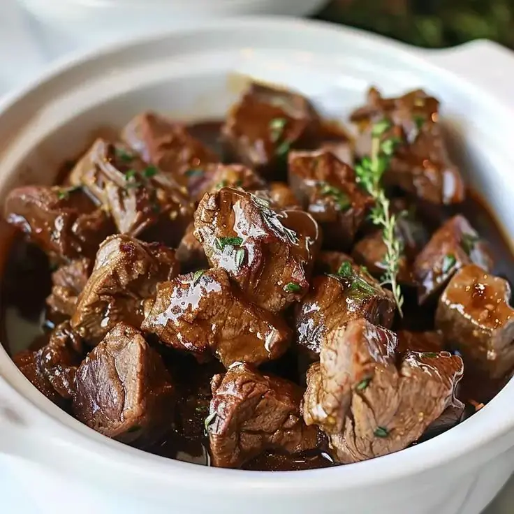 No Peek Beef Tips for Dinner