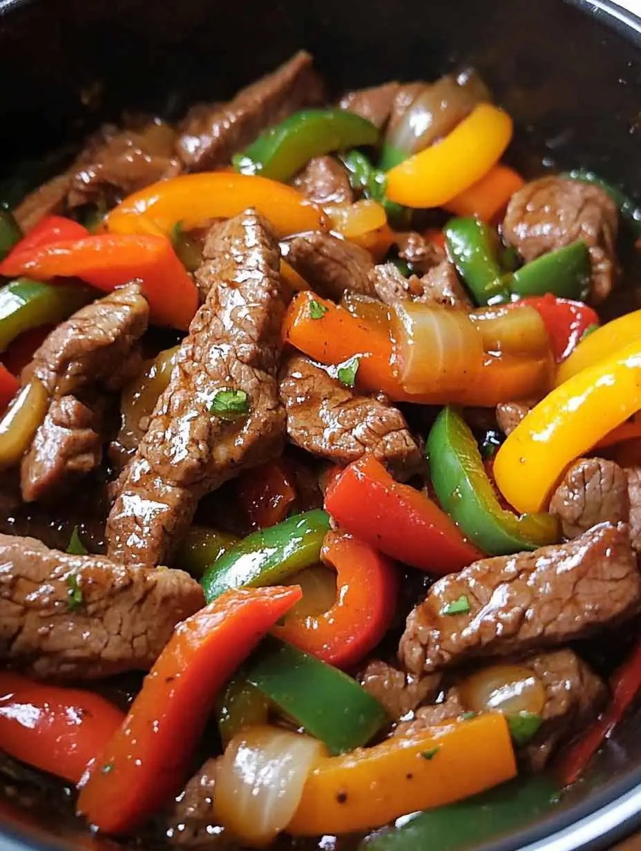 Slow Cooker Pepper Steak