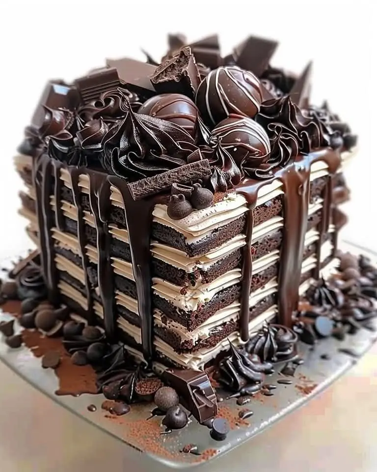 Chocolate Fudge Layered Cake โ Indulge in Decadence! ๐ค๐