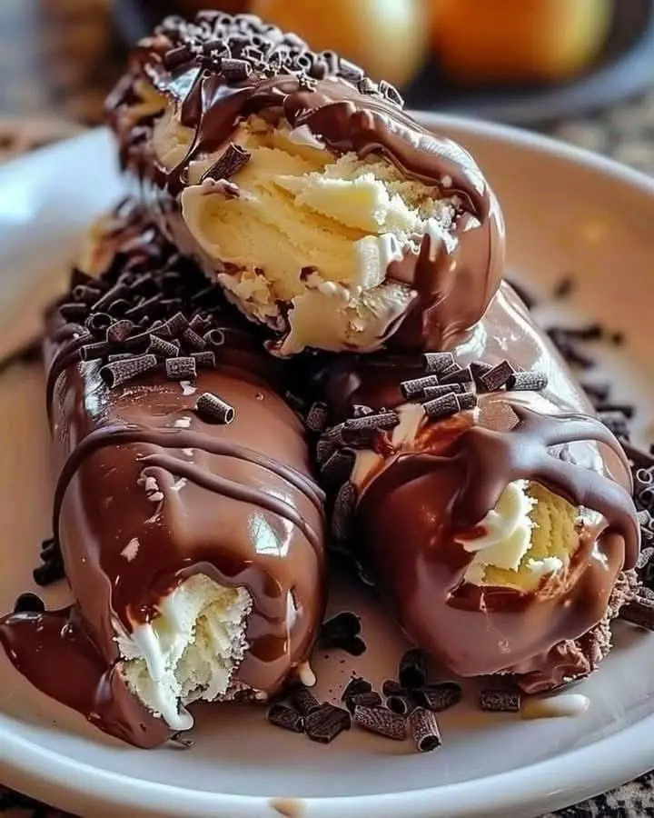 Homemade Chocolate-Covered Ice Cream