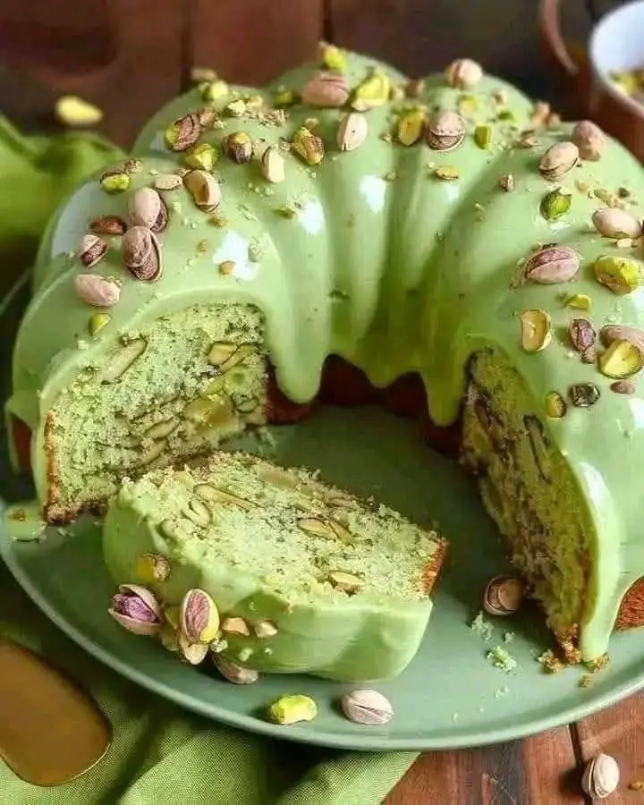 Homemade Pistachio Pudding Cake