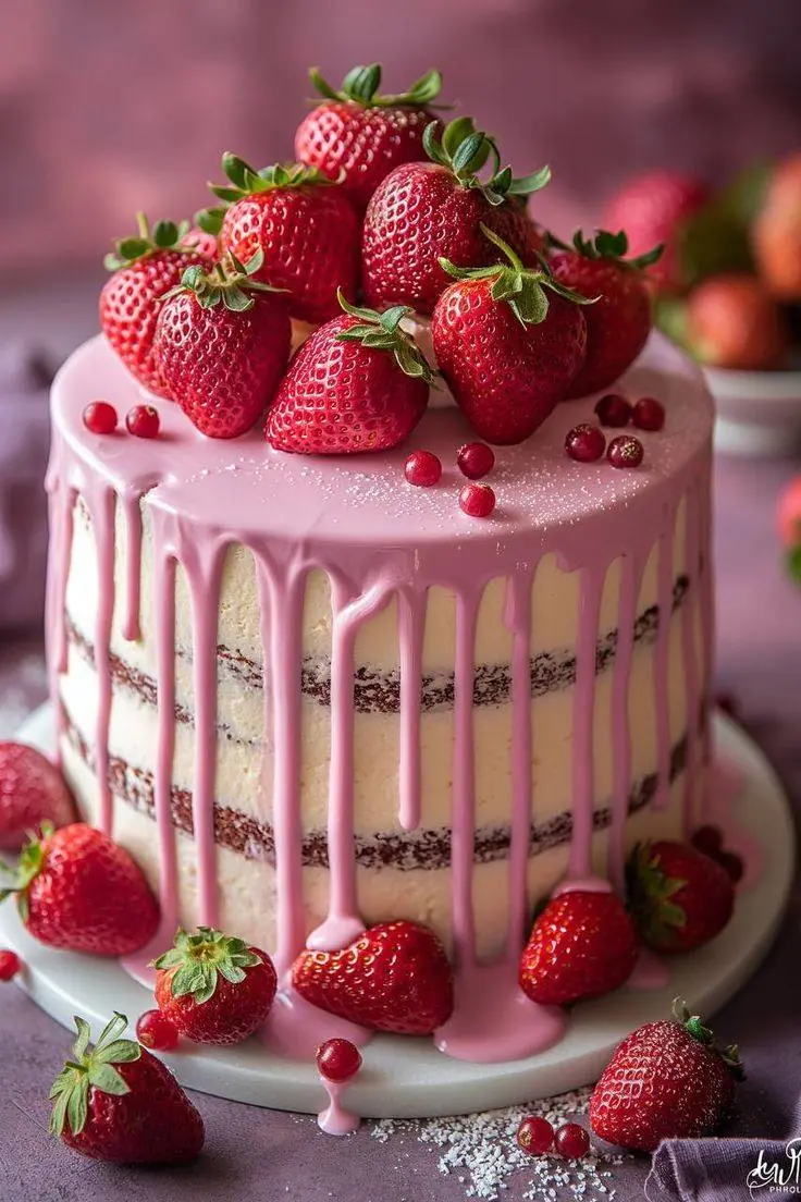 ๐๐Strawberry Glaze Cake ๐๐